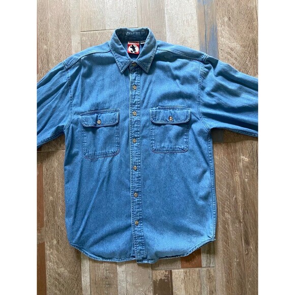 Vintage Disney Winnie the Pooh Embroidered Denim Shirt Size Small - Picture 7 of 8